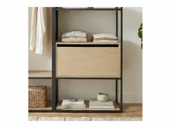 Best Lote de 2 percheros de madera y metal OSLO Armario Abierto, Vestidor