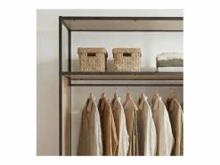 Clearance Lote de 2 percheros de madera y metal OSLO Gris