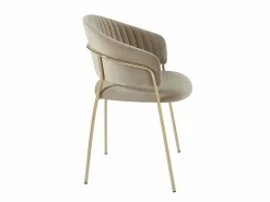 Best Vente-unique Lote de 6 sillas de terciopelo y metal dorado - - MADOLIA Beige