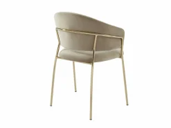 Best Vente-unique Lote de 6 sillas de terciopelo y metal dorado - - MADOLIA Beige