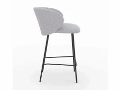 Online Rendez-Vous Déco Lote de 2 sillas para isla central de tela claro 67 cm - Victoria Gris