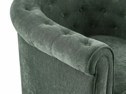 Clearance Vente-unique Lote de 2 sillones en tela color CHESTERFIELD Verde