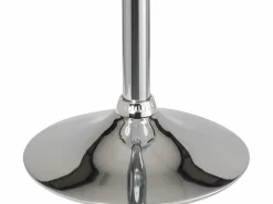 Online Kayelles Lote de 2 taburetes de bar para cocina, asiento de cuero sintético, respaldo bajo, giratorio, altura ajustable, base de cromo SATI (blanco) Blanco / Plateado