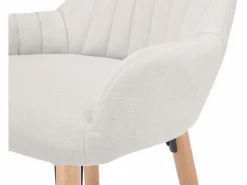 Sale Lote de 2 taburetes de bar de tela y patas de madera de haya - - ELEANA Muebles De Bar|Taburete Alto