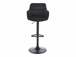 Outlet Lote de 2 taburetes de bar de terciopelo y metal - Altura ajustable - - PEGA Muebles De Bar|Taburete Alto