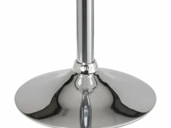 Kayelles Lote de 2 taburetes de bar de diseño, asiento con respaldo bajo, cojín de cuero sintético, giratorio, altura ajustable, base de cromo SIG (blanco)