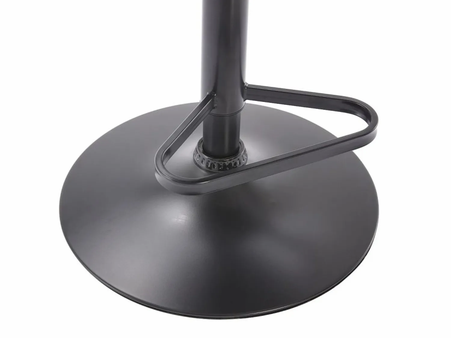 Sale Vente-unique Lote de 2 taburetes de bar de terciopelo y metal - Altura ajustable - - ELEANA Negro
