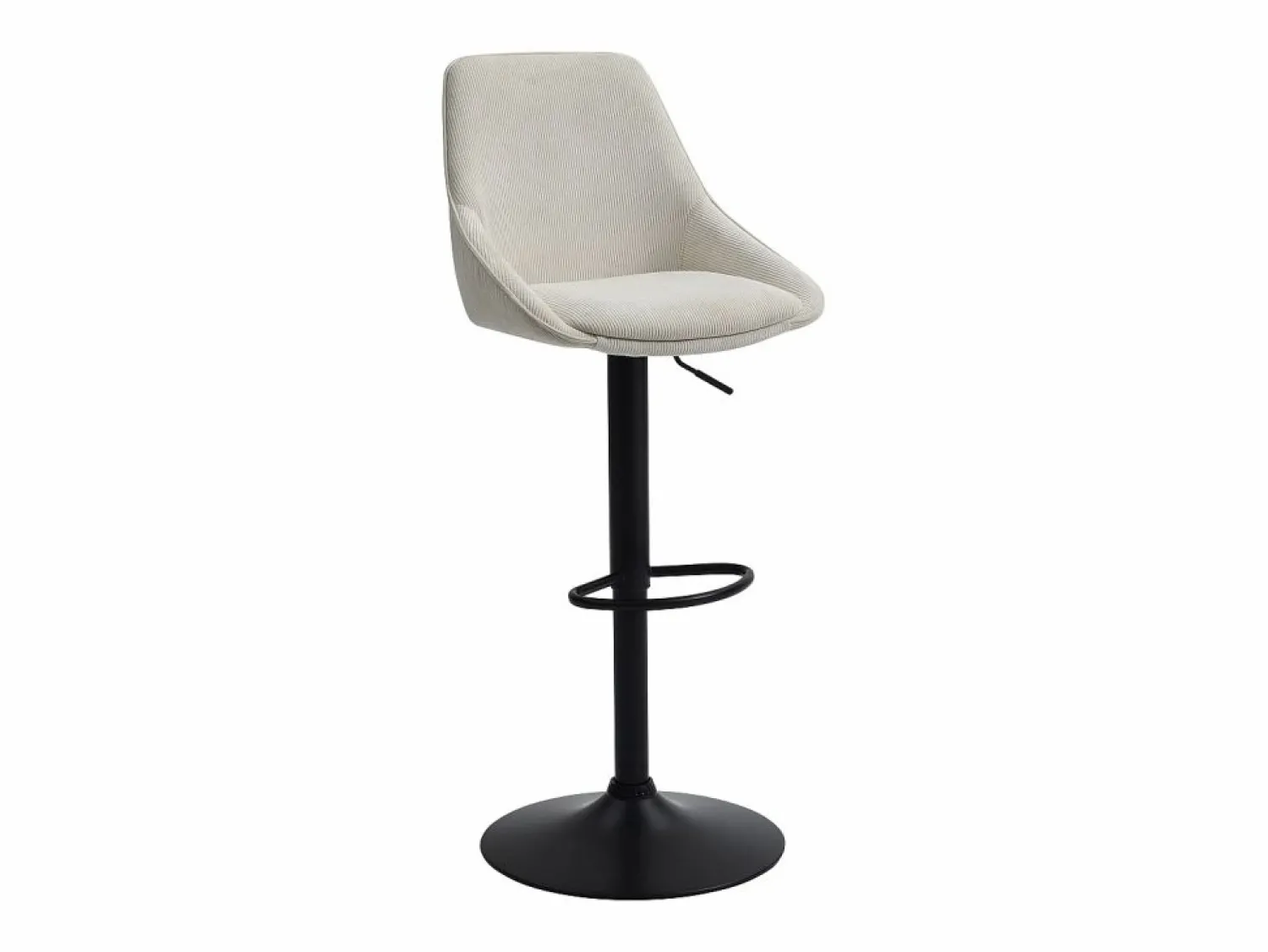 Clearance Lote de 2 taburetes de bar de pana y metal - Altura ajustable - - MASURIE Muebles De Bar|Taburete Alto