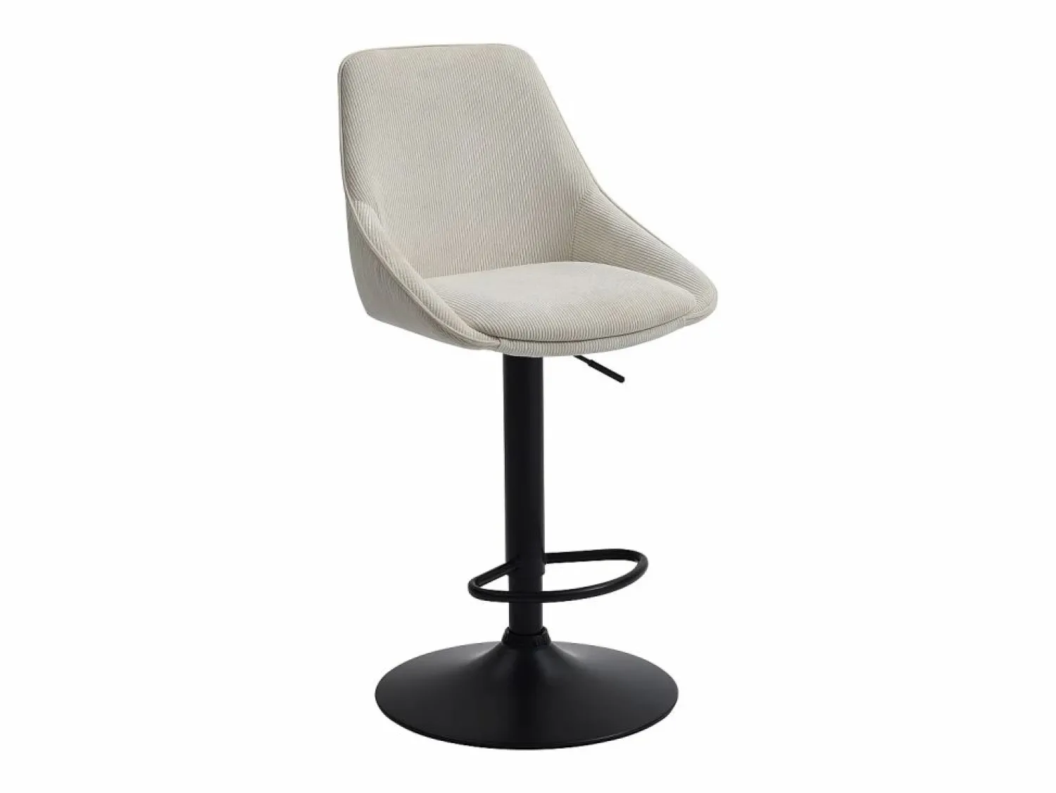 Clearance Lote de 2 taburetes de bar de pana y metal - Altura ajustable - - MASURIE Muebles De Bar|Taburete Alto