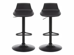 Discount Vente-unique Lote de 2 taburetes de bar de polipropileno CALAS Negro
