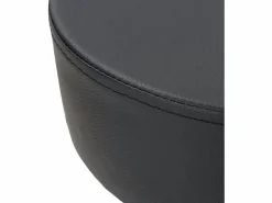 Sale Kayelles Lote de 2 taburetes de bar redondos s, asiento de símil cuero acolchado, giratorio y altura regulable YO ( integral) Negro