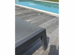 Paris Garden Lote de 2 tumbonas de aluminio y lona plastificada