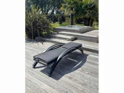 Dcb Garden Lote de 2 tumbonas de lona plastificada y aluminio