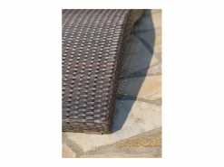 Clearance Dcb Garden Lote de 2 tumbonas de resina trenzada Marru00f3n chocolate
