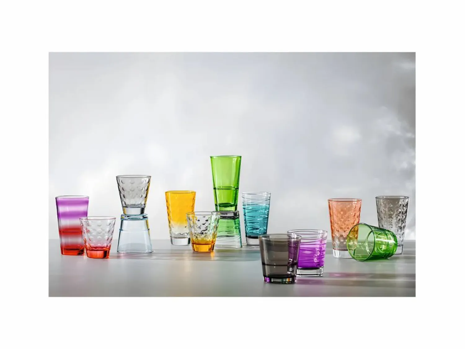 Outlet Leonardo Lote de 6 vasos de colores 215 ml vaso multicolor