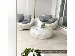 MYLIA Lotee 2 sillones de jardín resina trenzada - WHITEHEAVEN