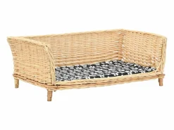 New Garden Furniture Louis-Léon Cesta para perros con cojín sauce natural 90x54x35 cm Marru00f3n