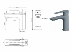 Essebagno Lover grifo mezclador cromado para lavabo Plateado