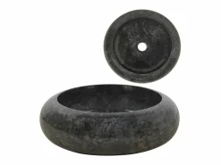 Discount Garden Furniture Lucien-Laurent Lavabo de mármol 40x12 cm Negro