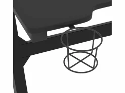 Garden Furniture Luc-Jean-Marie Escritorio gaming con LED patas en forma Z 90x60x75 cm