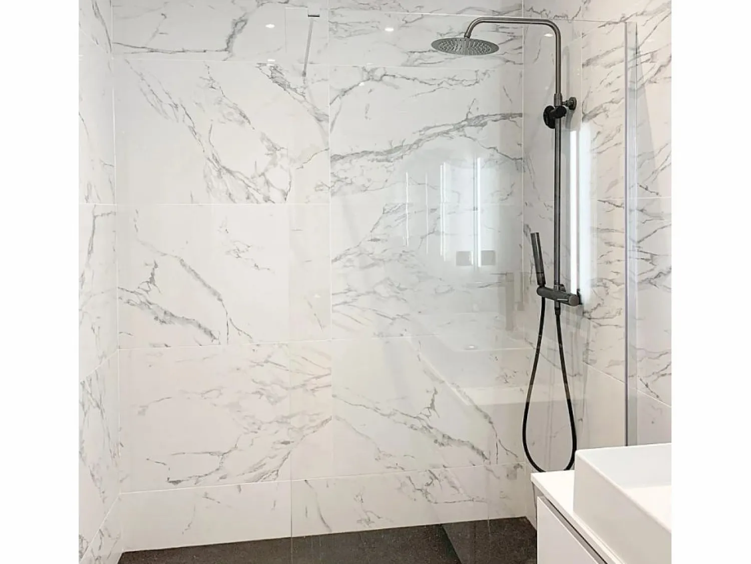 Clearance Essebagno Luisa Columna de ducha mecánica gris metalizado Gris antracita