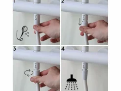 Clearance Essebagno Luisa Columna de ducha mecánica gris metalizado Gris antracita