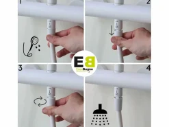 Essebagno Luisa Columna de ducha mecánica blanca Blanco