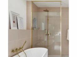 Essebagno Luisa Columna de ducha mecánica oro cepillado 250