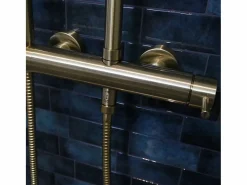 Essebagno Luisa Columna de ducha mecánica oro cepillado 250