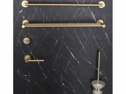 Essebagno Luisa escobilla para WC con soporte oro cepillado