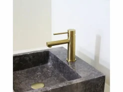 Clearance Luisa mezclador de lavabo bajo oro cepillado Grifo