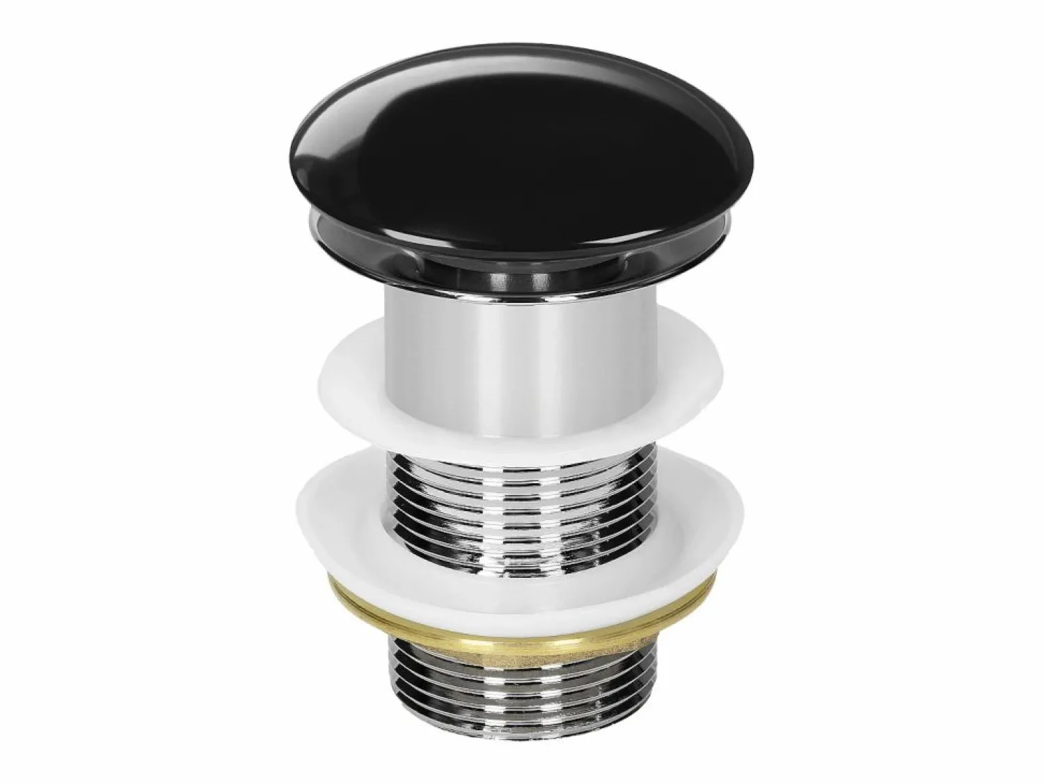 New Desagüe universal para lavabo y lavamanos sin rebosadero válvula de drenaje Pop Up acero inoxidable brillante 1 1/4 Pulgadas Cañería