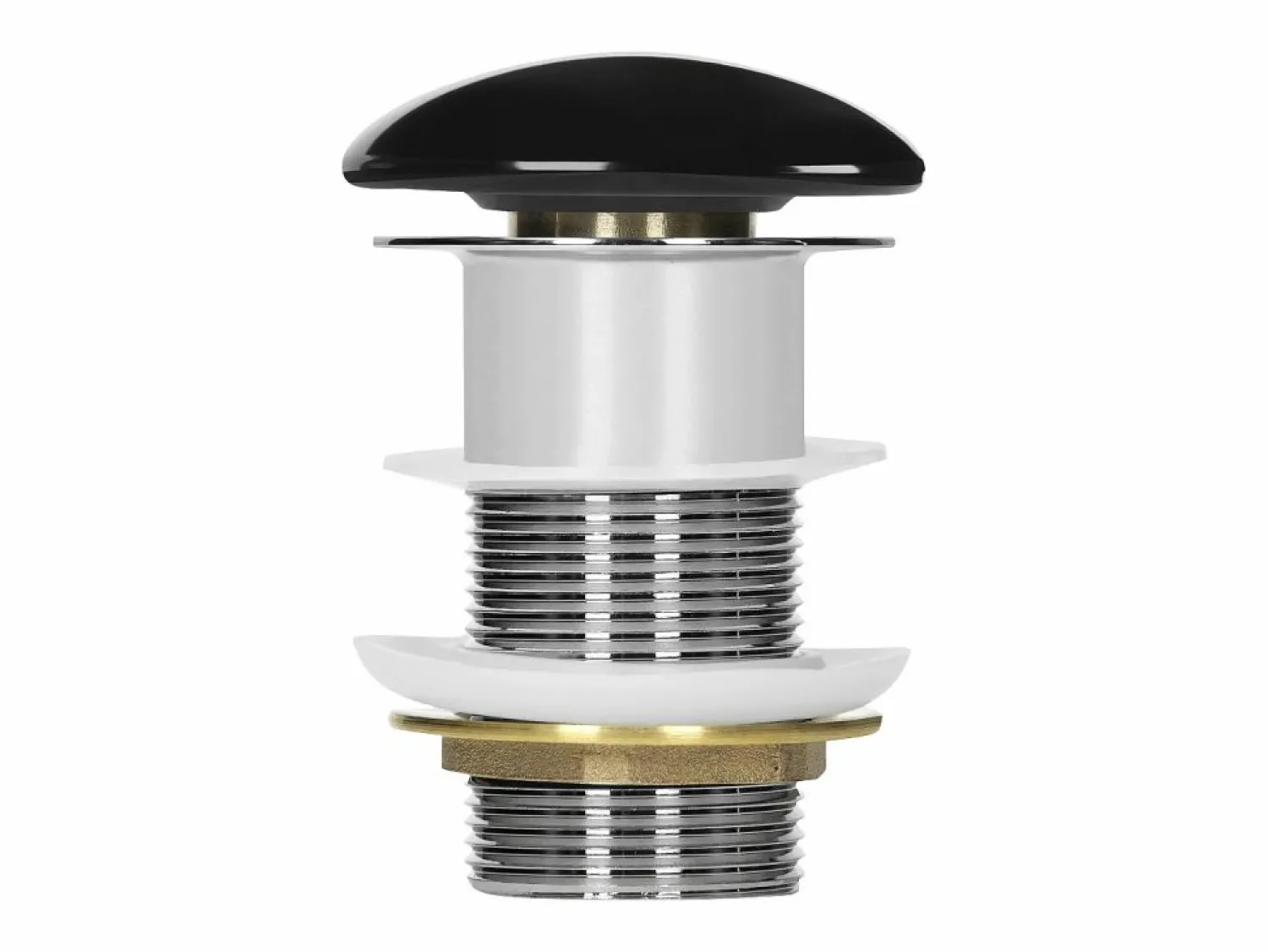 New Desagüe universal para lavabo y lavamanos sin rebosadero válvula de drenaje Pop Up acero inoxidable brillante 1 1/4 Pulgadas Cañería