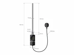Best Luxebath Elemento calefactor eléctrico 300W acero inoxidable negro para radiador con termostato y pantalla digital, regulador con modo temporizador Toallero Eléctrico