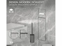 Discount Módulo de armario empotrado para baño de acero inoxidable 60x20cm con tapa y escobilla WC nicho pared alicatable oculto encastrado Estantería Sobre Inodoro