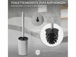 Discount Módulo de armario empotrado para baño de acero inoxidable 60x20cm con tapa y escobilla WC nicho pared alicatable oculto encastrado Estantería Sobre Inodoro