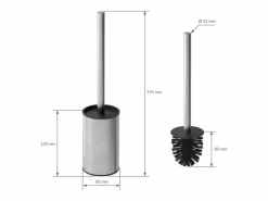 Discount Módulo de armario empotrado para baño de acero inoxidable 60x20cm con tapa y escobilla WC nicho pared alicatable oculto encastrado Estantería Sobre Inodoro