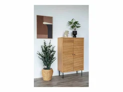 ebuy24 Maceta de cerámica negra Ø 15 x 23,5 cm
