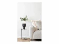 ebuy24 Maceta de cerámica negra Ø 15 x 23,5 cm