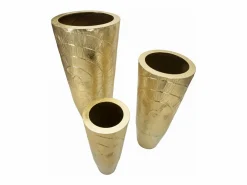 New Maceta Goldely Tris cm Ø50.8x114.9-40x92.7-29.8x70.5 Jarrón