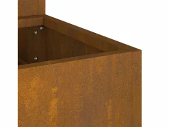 Outlet Maceta para Jardín | Jardinera | Macetero Oxidado 90 x 90 x 35 cm Acero oxidado Naranja