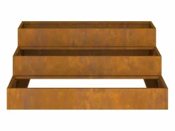 Outlet Maceta para Jardín | Jardinera | Macetero Oxidado 90 x 90 x 35 cm Acero oxidado Naranja