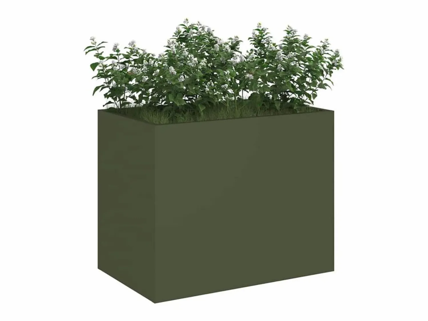 Outlet Maceta para Jardín | Jardinera | Macetero oliva 50 x 32 x 40 cm Verde