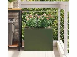 Outlet Maceta para Jardín | Jardinera | Macetero oliva 50 x 32 x 40 cm Verde