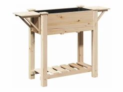Best Maceta para Jardín | Jardinera | Macetero con estante 111 x 37 x 76.5 cm Beige