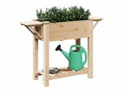 Best Maceta para Jardín | Jardinera | Macetero con estante 111 x 37 x 76.5 cm Beige