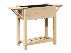 Best Maceta para Jardín | Jardinera | Macetero con estante 111 x 37 x 76.5 cm Beige