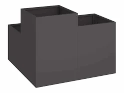 New Maceta para Jardín | Jardinera | Macetero 100 x 100 x 60 cm Acero Negro