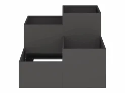New Maceta para Jardín | Jardinera | Macetero 100 x 100 x 60 cm Acero Negro
