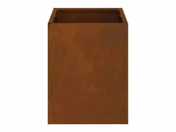 Outlet Maceta para Jardín | Jardinera | Macetero Marrón 32 x 32 x 40 cm Acero Envejecido Macetero